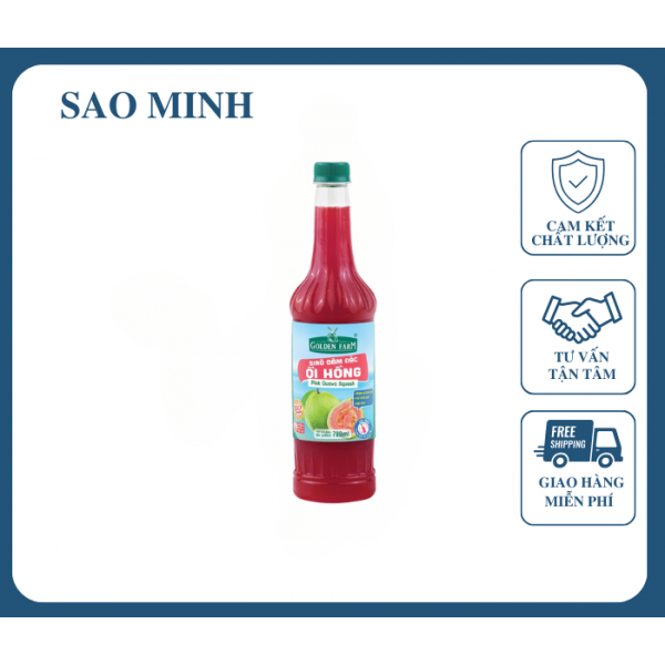 Syrup Golden farm Đậm Đặc Ổi Hồng 700ml